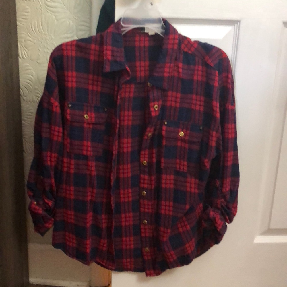 Plaid button down